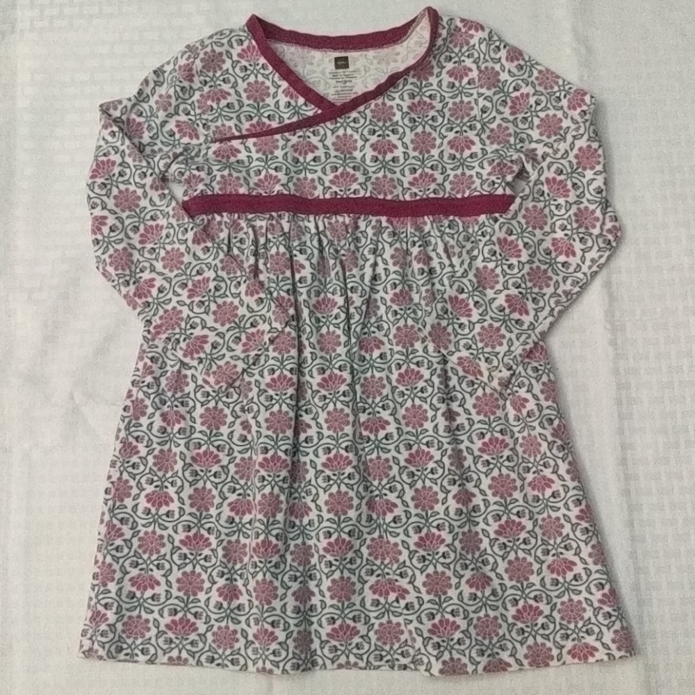Floral long sleeve fall cotton dress